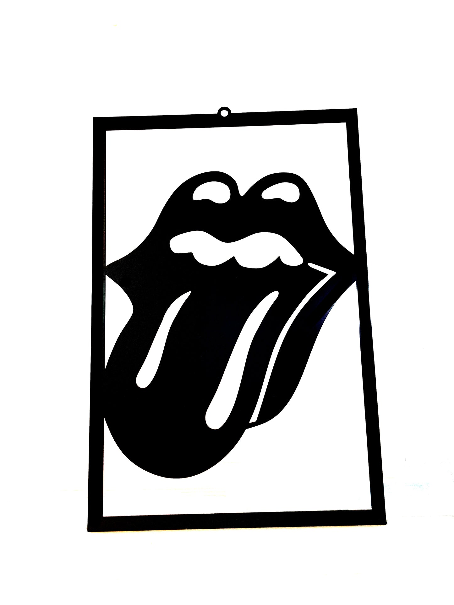 tongue rolling stones wall